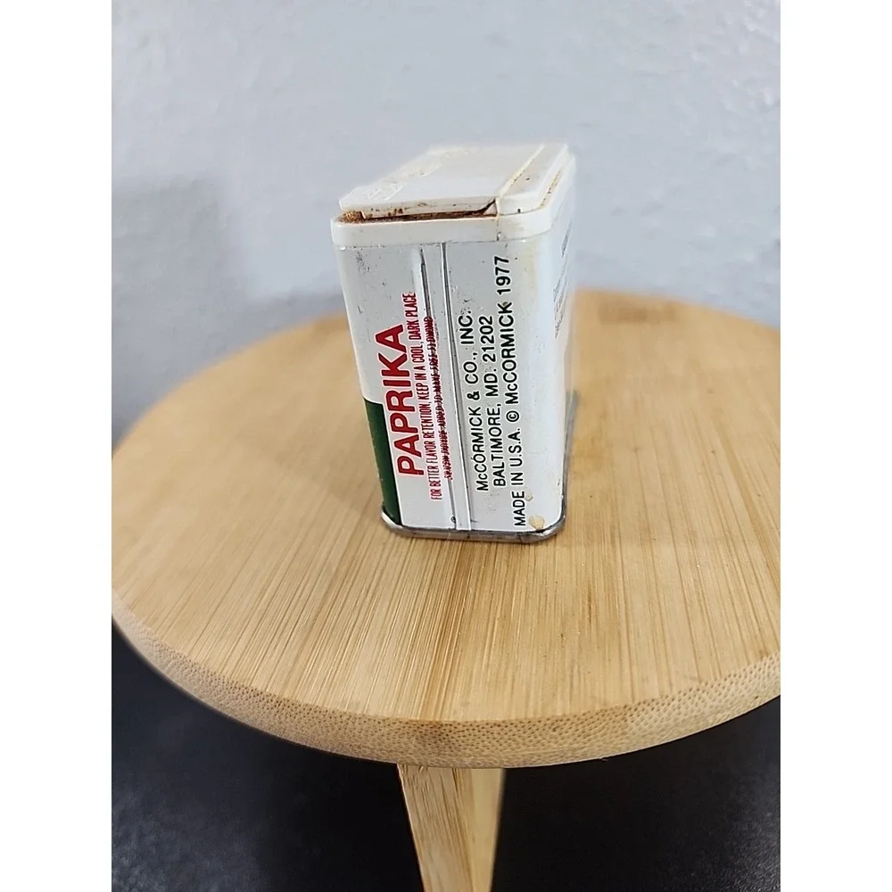 Vintage 1970s‎  SCHILLING PAPRIKA SPICE TIN EMPTY CAN Decor